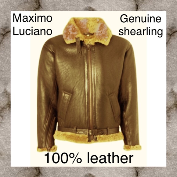 Maximo Luciano Other - HP Maximo Luciano lamb shearling leather jacket L